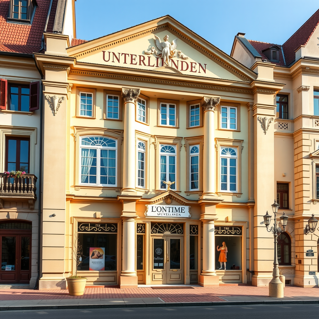 Elegant facade of the Musée Unterlinden in Colmar with historic architecture, showing the grand entrance of a provincial French museum with classical columns and ornate details, representing France's rich regional cultural heritage beyond Paris